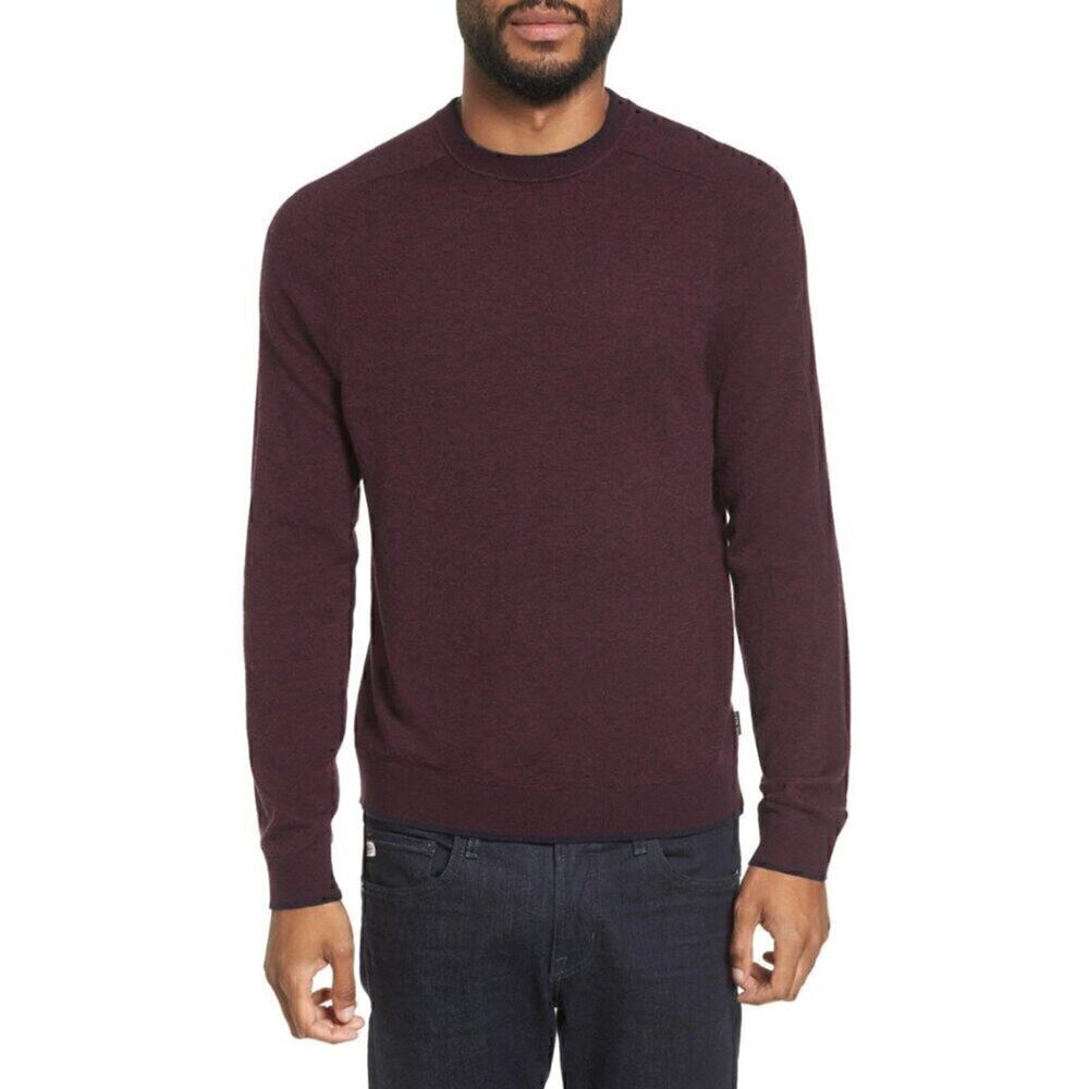 Ted Baker NWT Norpol Crewneck Purple Sweater 3 (Medium) Sporty Pullover Preppy
